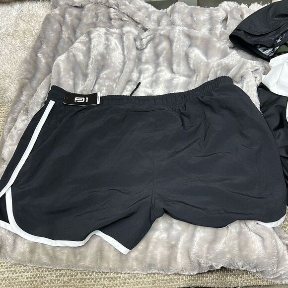 ID Ideology Women S Drawstring Running Shorts Black Size XX-Large - Picture 3 of 3